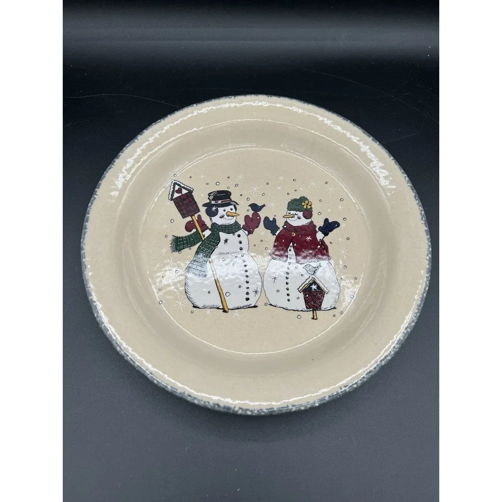 ❄️ Home & Garden Party 2001 Snowmen Dinner Plate–10 3/8